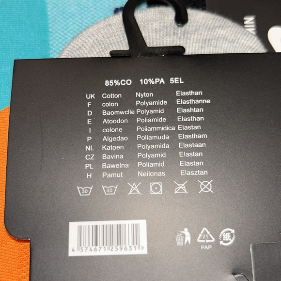 Fashion Jewelry Athletic Socks - Black, Gray, Yellow, Orange, Blue - Picture 2 of 4